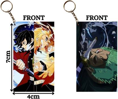 Hariyaali Enterprises LLP RENGOKU AND TOMIOKA BEST HASHIRAS X ZORO KILLING Unique Style 2 pcs Combo Key Chain