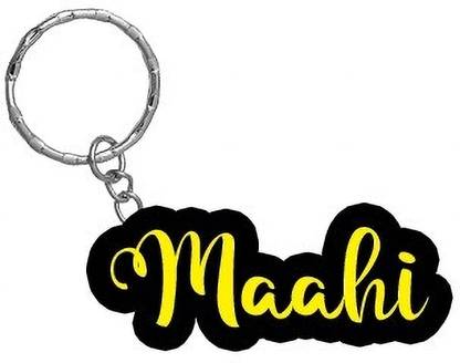 SY Gifts Maahi Name Black Yellow Name Keychain Key Chain