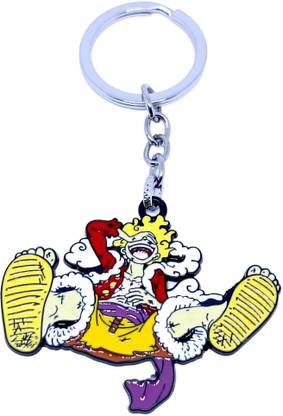 RV Mart Anime One Piece Luffy Action Figure Jump Metal Keychain Key Chain Key Ring Car Key Chain
