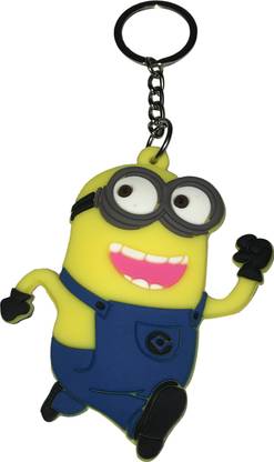 New Dimension Store New Toy Animated character of Minion In Happy Face with Blue dress Key Chain