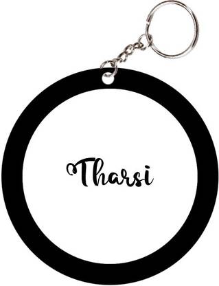 SY Gifts Tharsi Name Black Keychain Key Chain