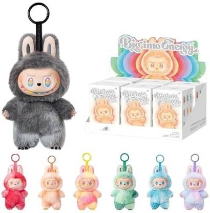 Pop Mart Labubu Doll Toy Big Into Energy Plush Blind Box Key Chain