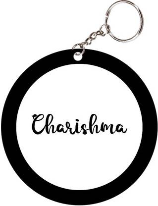 SY Gifts Charishma Name Black Keychain Key Chain