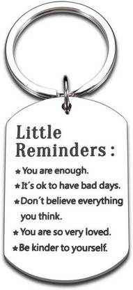 Myurawells Little Reminders Keychain,Inspiration Gift for Daughter Mom,Reminder Gift For Key Chain