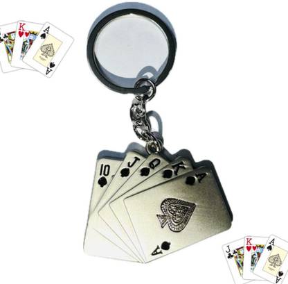 SRG High quality Metal Deck of Cards Playing Cards Keychain Key Chain