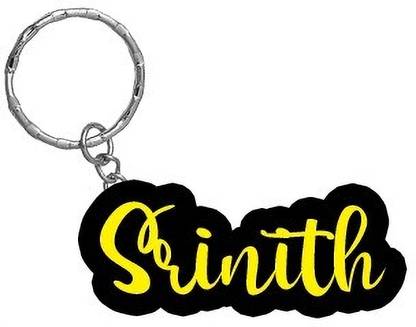 SY Gifts Srinith Name Black Yellow Name Keychain Key Chain