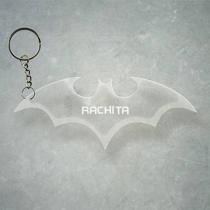SY Gifts Batman Logo Desigh With Rachita Name Key Chain