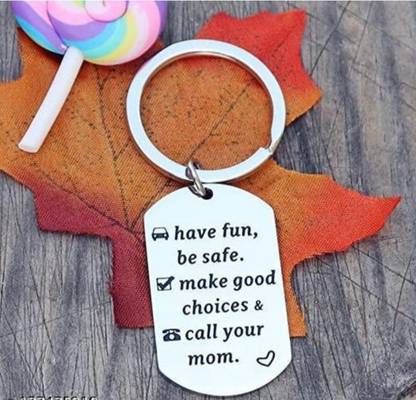 Myurawells Have fun make good choices keychain, son keychain, daughter Gift for mom Key Chain