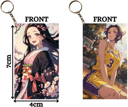 Hariyaali Enterprises LLP Demon Slayer GROWN UP NEZUKO X SHINOBU IS A PLAYER Unique Style 2 pcs Combo Key Chain