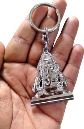 Deethyas Fashion Lord Ganesha Ganesh karpaga Vinayagar Vinayaka Hard Metal Glossy Finished Key Chain