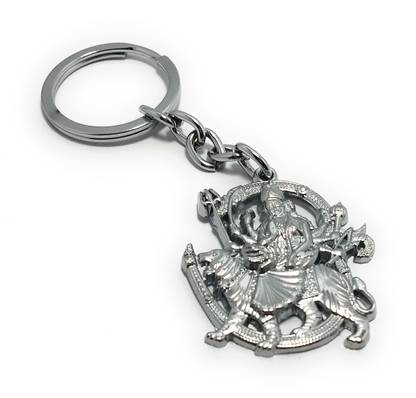 High Choice Sherawali Mata Durga Devi Metal Silver Key Chain