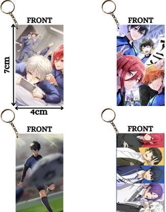 Hariyaali Enterprises LLP Blue Lock BACHIRA NAGI CHIGIRI ISAGI Unique Style 4 pcs Combo Key Chain