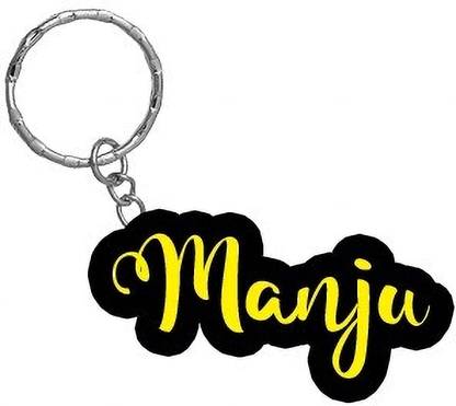 SY Gifts Manju Name Black Yellow Name Keychain Key Chain