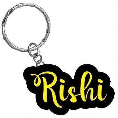 SY Gifts Rishi Name Black Yellow Name Keychain Key Chain