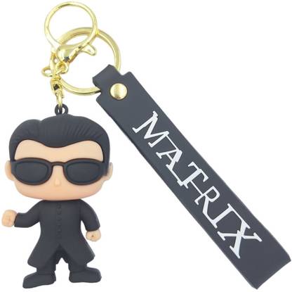 Mubco The Matrix Neo 3D Keychain | Strap Charm & Hook | PVC Movie Model Toys Gift Key Chain
