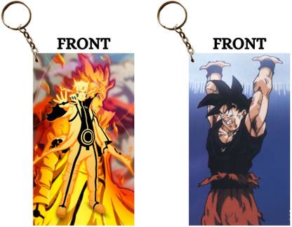 Hariyaali Enterprises LLP NARUTO SAGE MODE X GOKU KAIOKEN ATTACK Unique Style 2 pcs Combo Key Chain