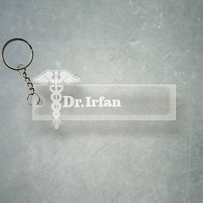 SY Gifts Doctor Logo Desigh With Irfan Name Key Chain