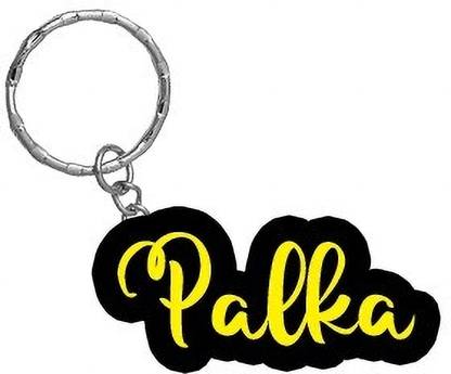 SY Gifts Palka Name Black Yellow Name Keychain Key Chain