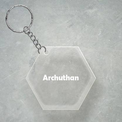 SY Gifts Archuthan Name Hexagon Keychain Key Chain
