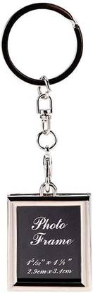 Buko Mini Customized Picture Frame Personalized Love Souvenir (SQAURE_SILVER) Key Chain