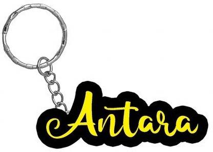 SY Gifts Antara Name Black Yellow Name Keychain Key Chain