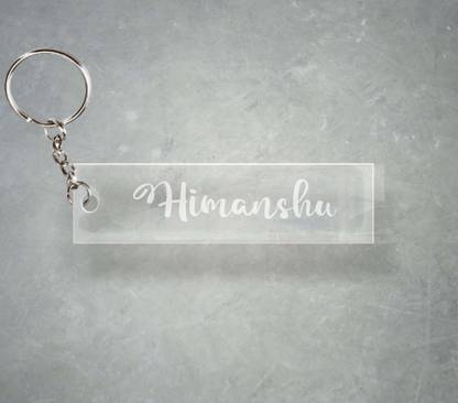 SY Gifts Himanshu Name Transparent Engraving Keychain F1 66 Key Chain
