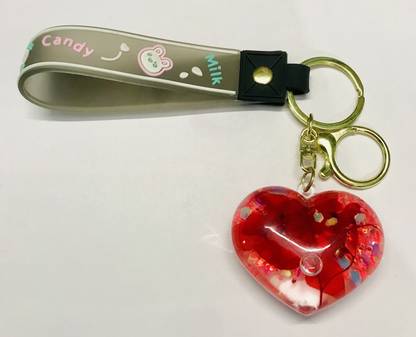 Shop Grab Red Heart Water Keychain Perfect Return Gift for Girls Suitable for Bags Charm Key Chain