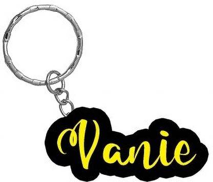 SY Gifts Vanie Name Black Yellow Name Keychain Key Chain
