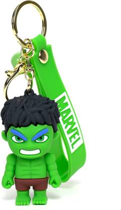Daiyamondo Marvel Avenger Angry Hulk In Standing 3D Keychain With Long Ribbon Key Chain