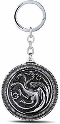 RainSound Game of Thrones House Targaryen Dragon rotating Key Chain