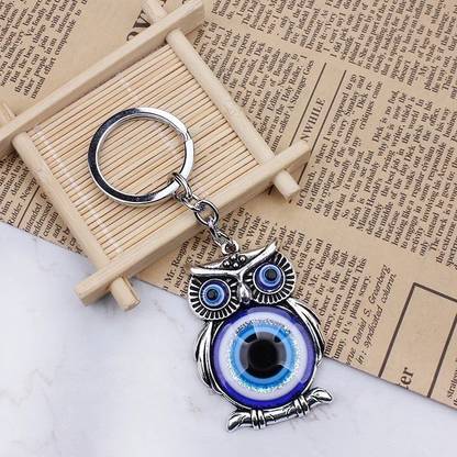Auto Emporium Big Size Evil Eye Owl Keychain Key Chain