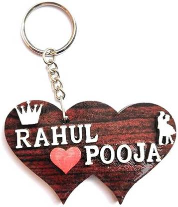 RAFATRENDING Wooden keychain on Name Key Chain