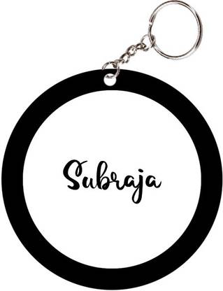 SY Gifts Subraja Name Black Keychain Key Chain
