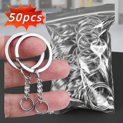 Fanqew 28mm split with connector Key ring set 50. Key Chain