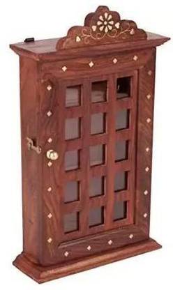 RAGIBDECOR Premium Pakka Wood Key Holder-Square Design Wood Key Holder