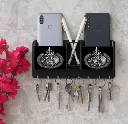 INFINITYCRAFTS Key holder Arabic print combo Wood Key Holder