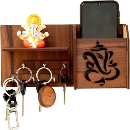 theshivam Wood Key Holder 6 Hooks, Brown