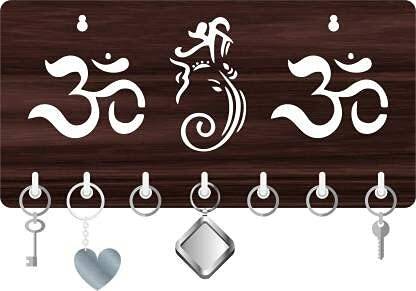KGDECORE OM GANESHA_PLAIN_KEY HOLDER Wood Key Holder