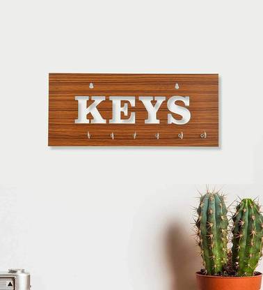 Flipkart SmartBuy Premium"Keys" Designer Wooden Key Holder Wood Key Holder
