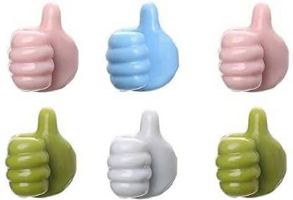 SURDIN Multipurpose Wall Mounted Silicone Thumb Holder Hooks pack of (10) Silicone Key Holder
