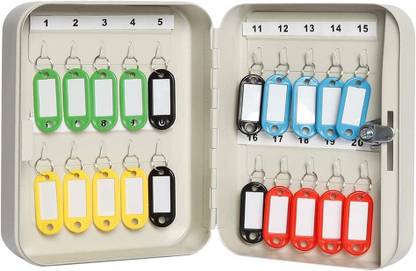 Birud Key Cabinet Wall Mount, Key Lock Box with Key, Locking Key Organizer Iron Key Holder