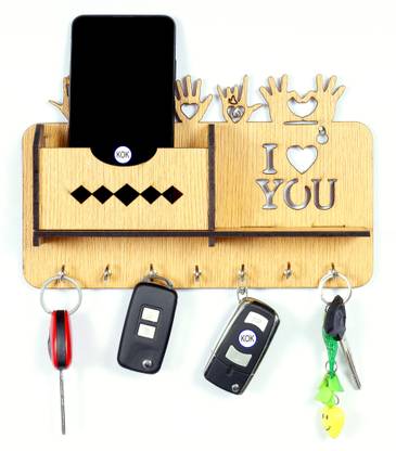 DIVYANSHU INTERIO Wooden Key Holder Wood Key Holder