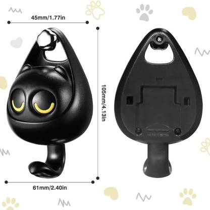 caaju Owl Quirky Key Holder Night Owl Sticky Hooks for Wall PVC Key Hangers for Wall Plastic Key Holder