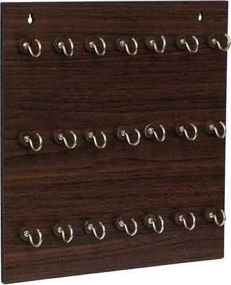 AuraZen MDF Wood Wall Mounted Designer Key Holders (21 Hooks Key Holder) Wood Key Holder