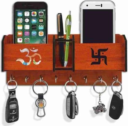 CAPIO ART Om swastik multiuse Wood Key Holder