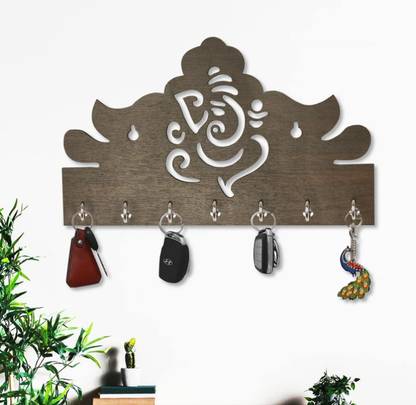 Magic Laser art Wood Key Holder