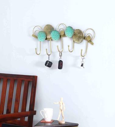 Trinity Craft Iron Multicolor Moire Key Holder , Hanging for Decor Items (30x2x12) Inch Iron Key Holder