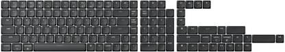 Keychron Low Profile ABS LSA Full Keycap Set - White on Black Desktop Keyboard Replacement Key