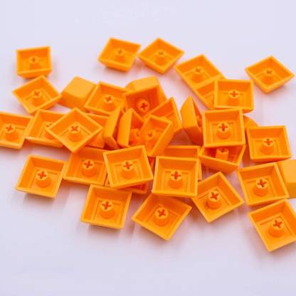 MECKEYS NPKC Blank DSA Keycaps (1u) Orange Desktop Keyboard Replacement Key