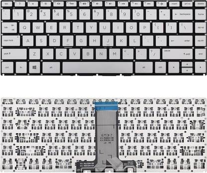 Evosyne Laptop Keyboard for Hp 14-BF 14-BS 14-BK 14-BP 14-BW 14-CC 240 G6 Silver Laptop Keyboard Replacement Key
